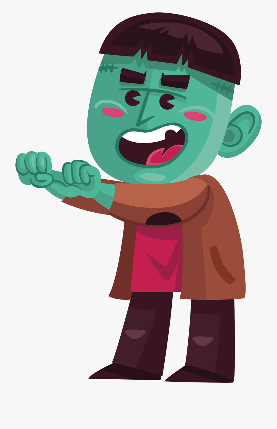 Zombie Vector Illustrator - รูป การ์ตูน ผี, Transparent Clipart