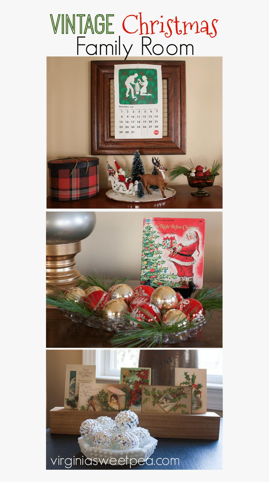 Vintage Christmas In The Family Room - Christmas Ornament, Transparent Clipart