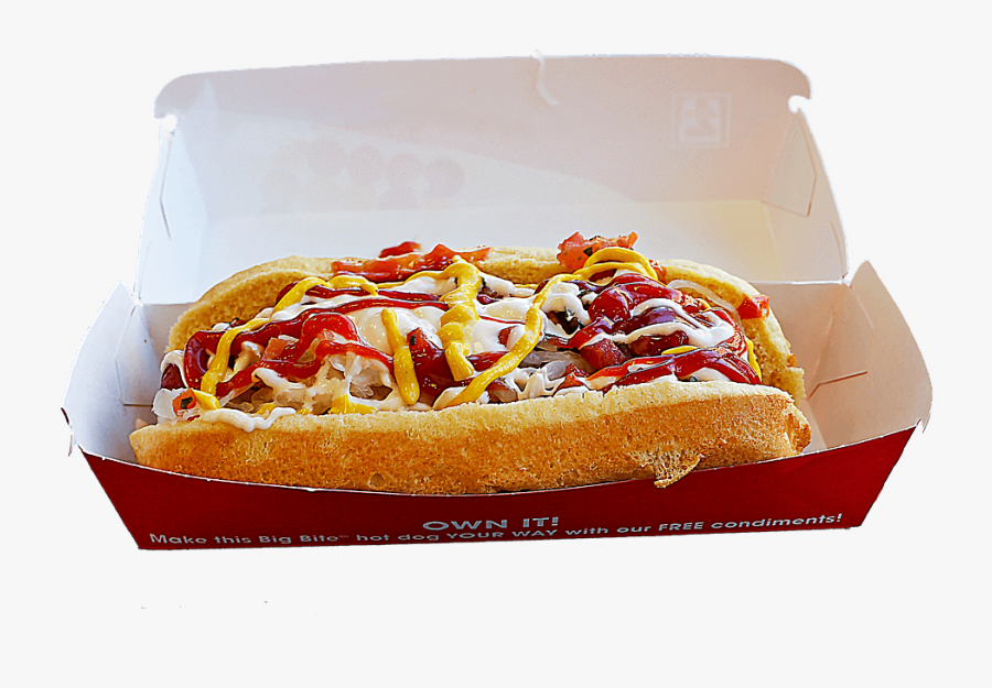 Hot Dog With The Works - Hot Dog, Transparent Clipart