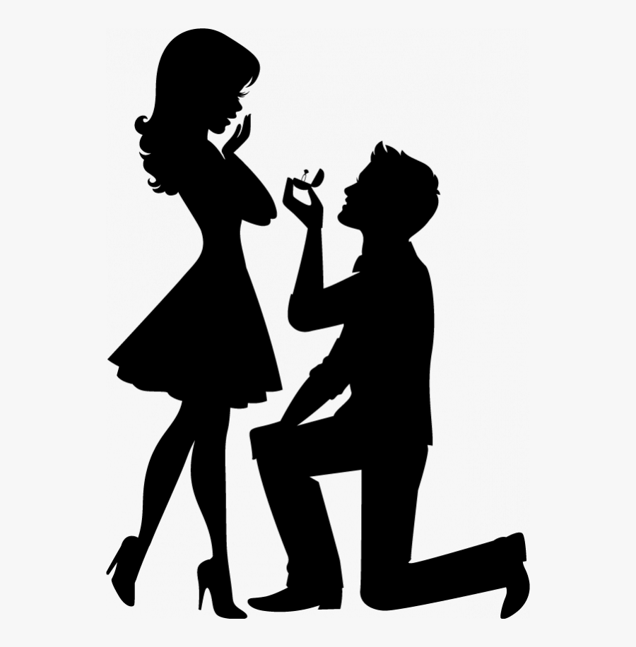 Perfect Couple Clipart - Shadow Drawing Of Girl, Transparent Clipart