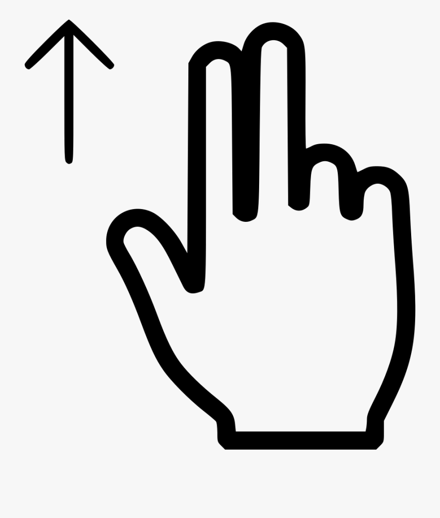 Two Fingers Up - Hand Click Icon Png, Transparent Clipart