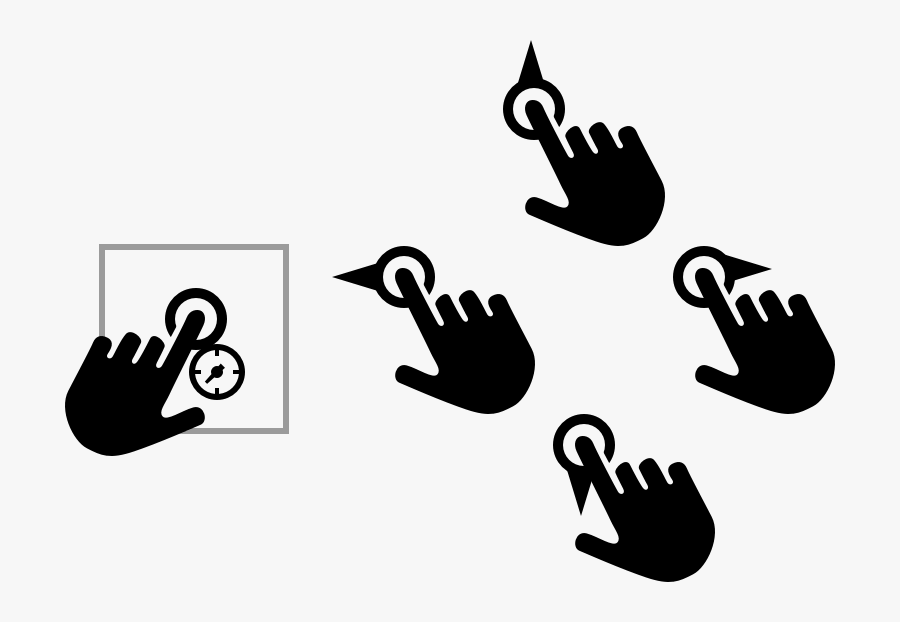 Gesture For Nudging Objects On The Canvas - Illustration, Transparent Clipart