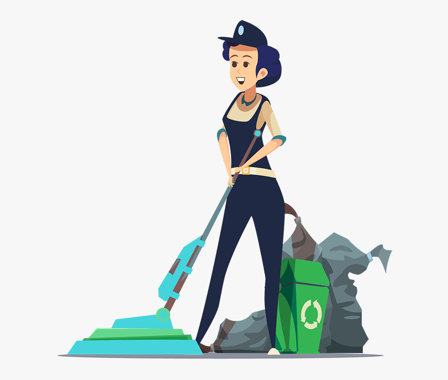 Cleaning-lady - Illustration, Transparent Clipart