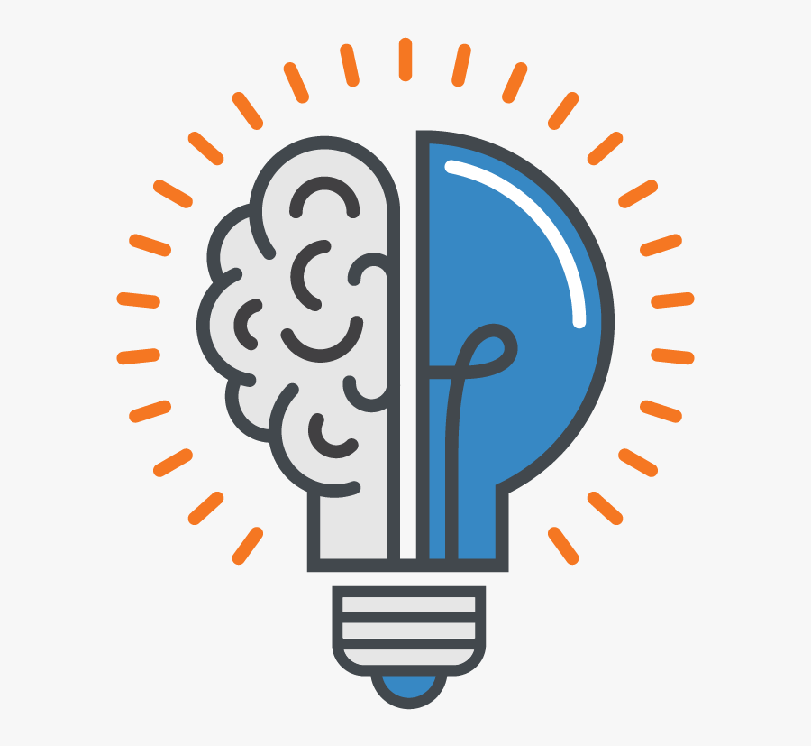 Brain Light Bulb Png, Transparent Clipart