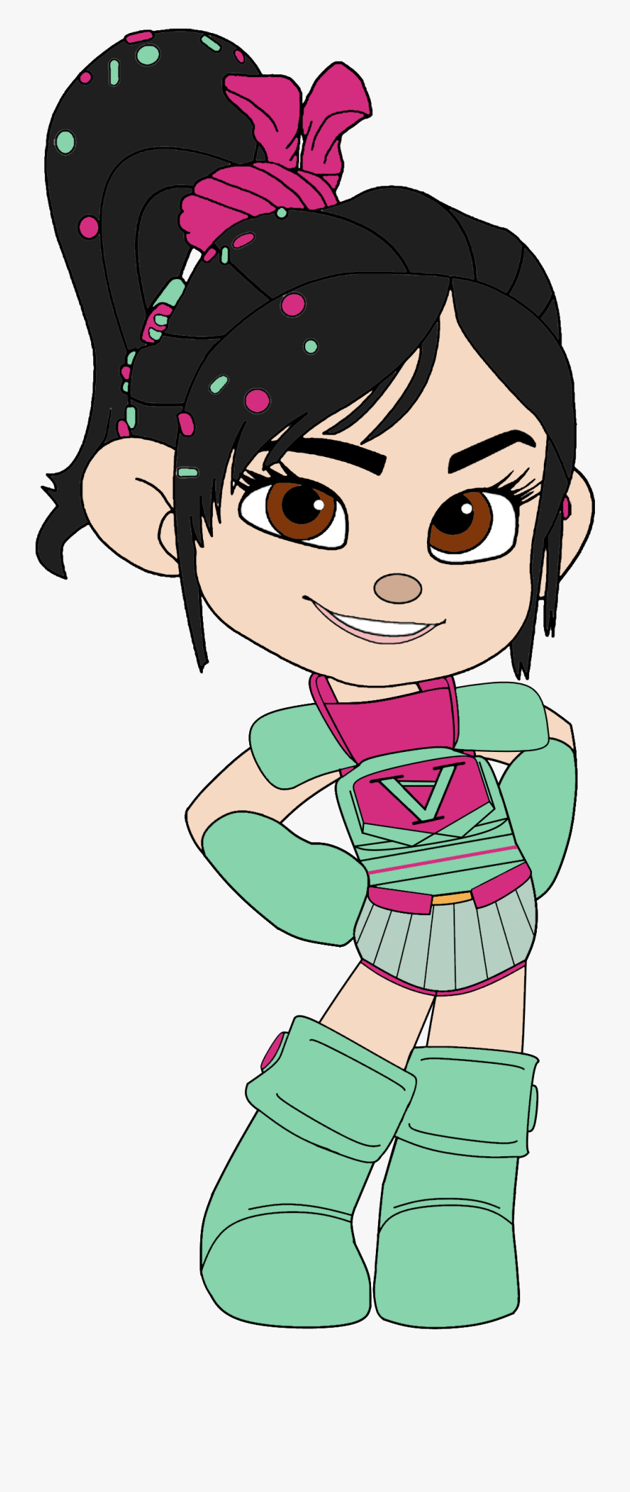 Vanellope In Her Ballistic Armour - Vanellope Von Schweetz, Transparent Clipart