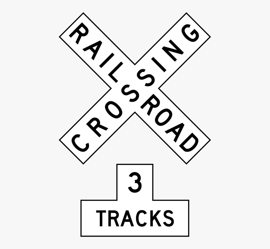 Text,number,sign - Railroad Crossing Sign, Transparent Clipart