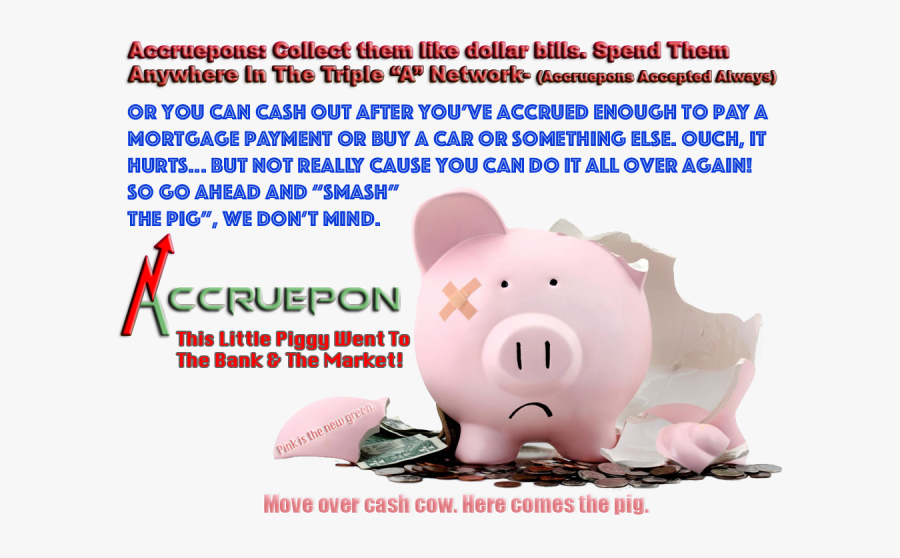 Broken Piggy Bank Png - Domestic Pig, Transparent Clipart