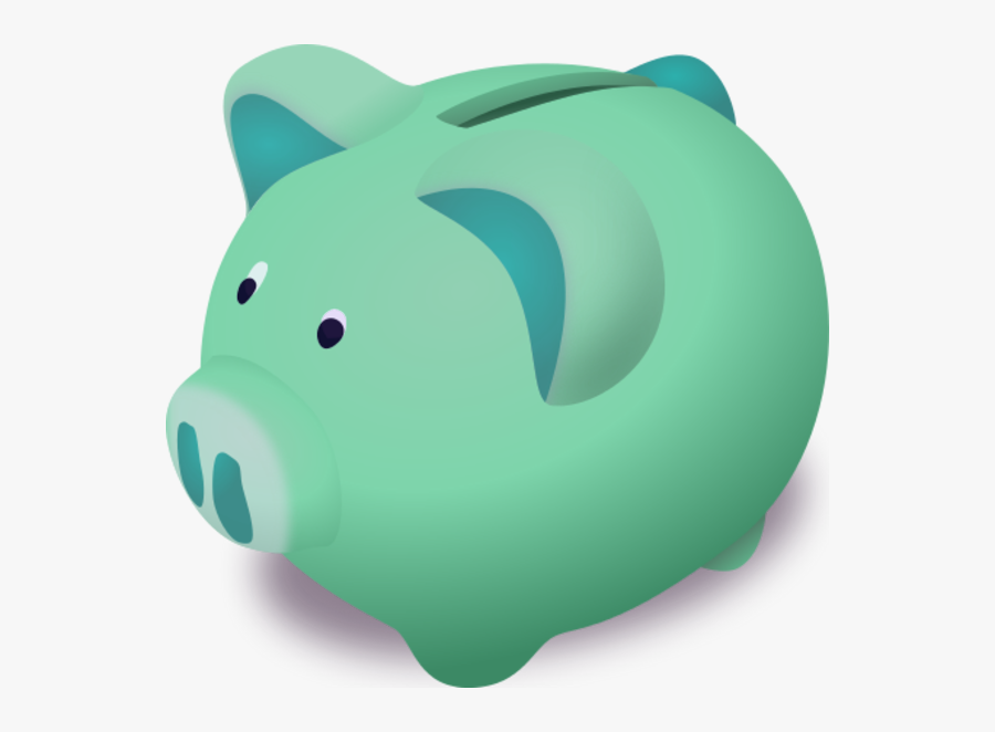 Piggy Bank Clipart Green - Piggy Bank Clipart Blue, Transparent Clipart