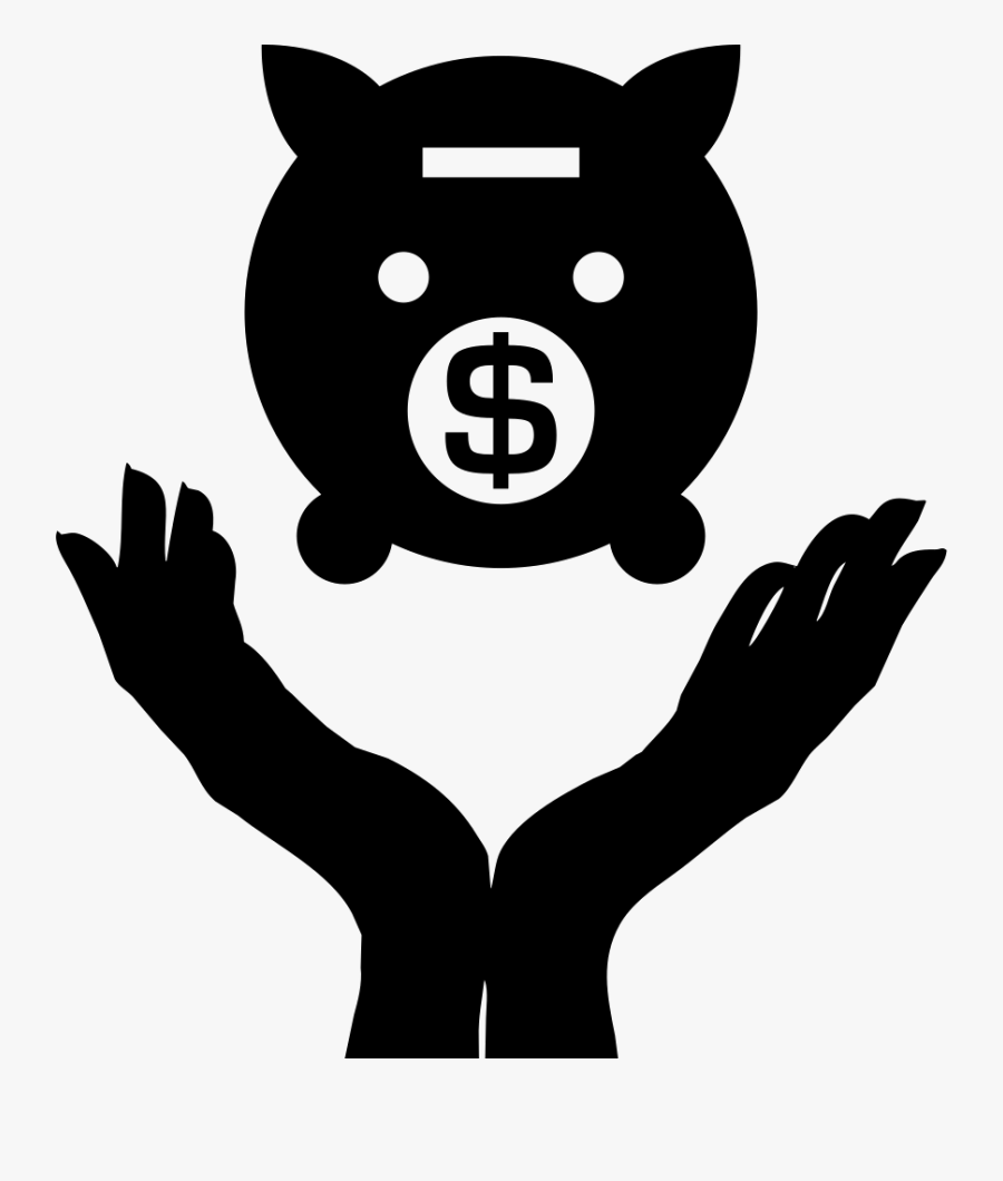 Money Piggy Bank On Hands - Salvadanaio Logo, Transparent Clipart