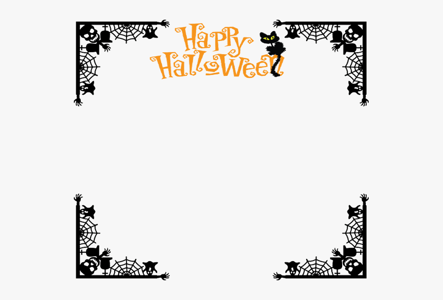 Cute Halloween Border Clipart, Transparent Clipart