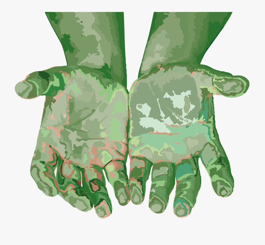 Hands Green - Soldier, Transparent Clipart