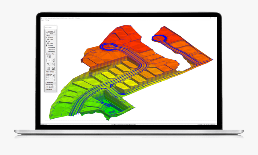 3d-live Screen Of Completed Job Site - Civil 3d Earthwork Plan Production, Transparent Clipart