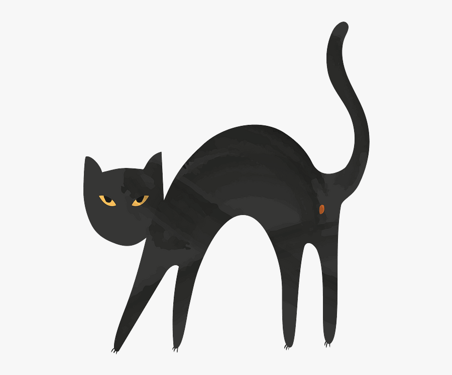 Black Cat, Transparent Clipart