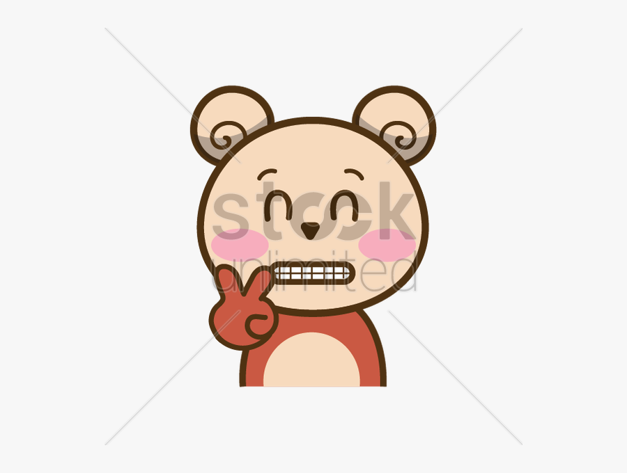 Bear Gesturing A Sign Vector Image Graphic - Sparkling Eyes Cartoon, Transparent Clipart