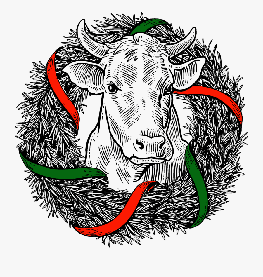 Image Result For Festive Cow - Корова С Молоком Рисунки, Transparent Clipart