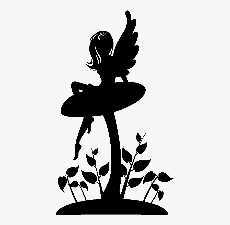 Tubes Dessins Animés Thumpkin Fairy Garden Shadow Silhouettes - Sticker Cutting Black & White, Transparent Clipart