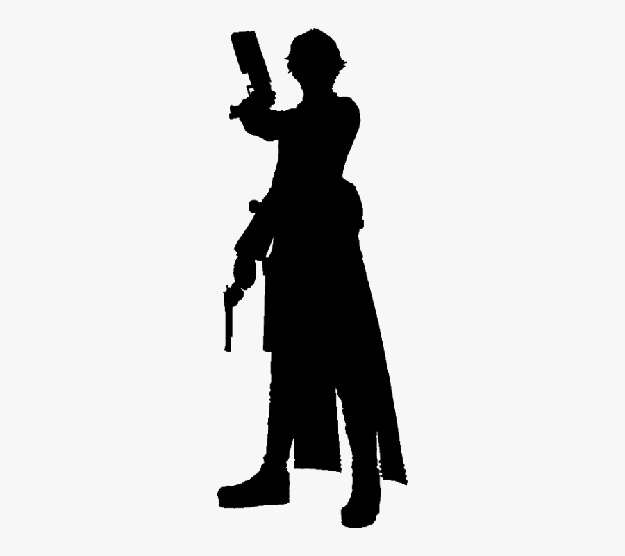 Gun Clipart Gunslinger - Gunslinger Silhouette, Transparent Clipart