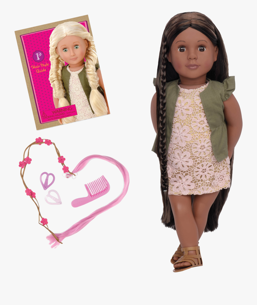 Neveah 18-inch Hairplay Doll With Braids - Flora Our Generation Doll, Transparent Clipart