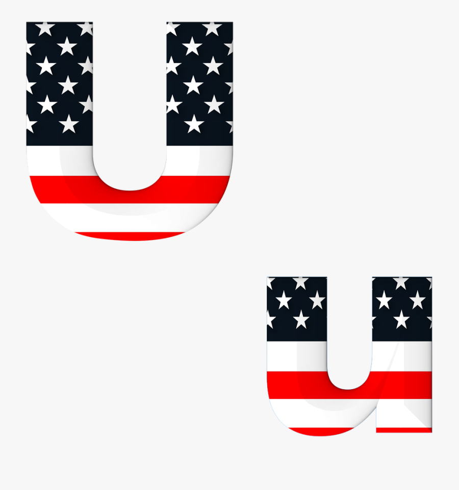 Transparent American Flag Star Png - Usa Flag Letters Png, Transparent Clipart