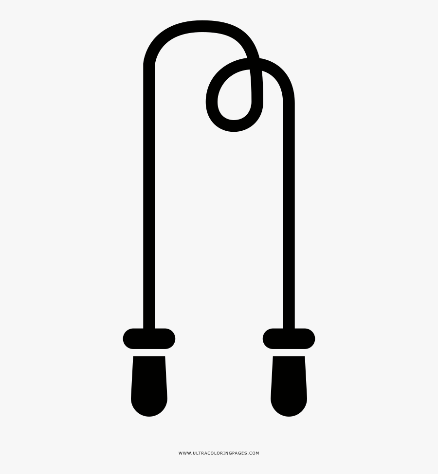 Jump Rope Coloring Page, Transparent Clipart