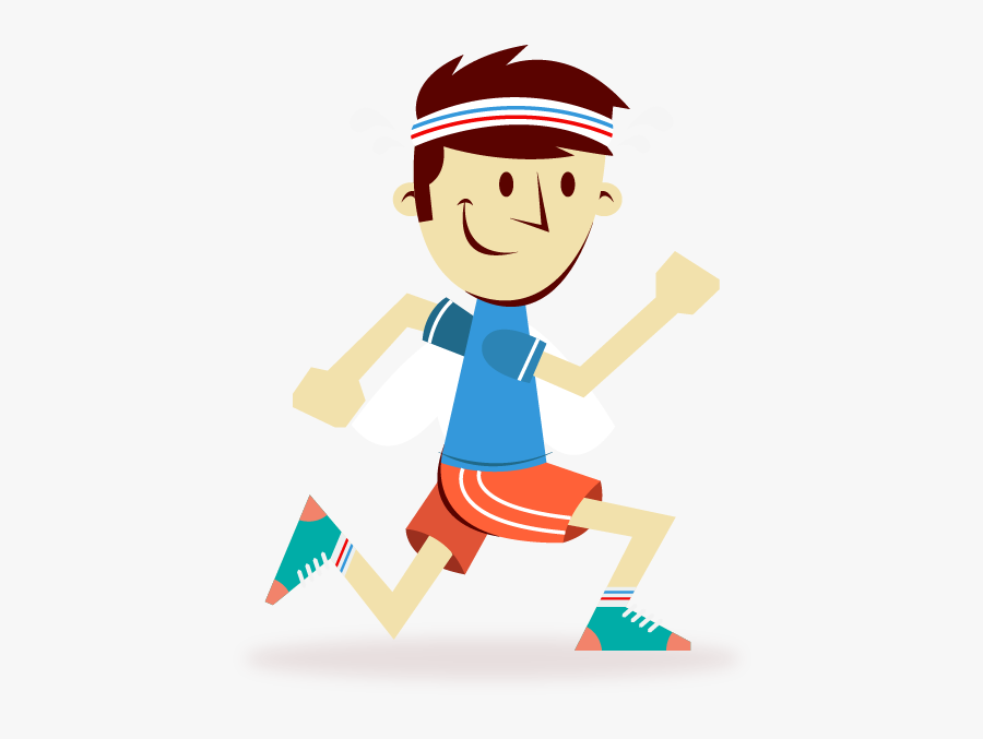 Marathon Training Running Cartoon Sport - Cartoon Man Running Png, Transparent Clipart