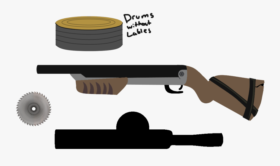 Assault Rifle, Transparent Clipart