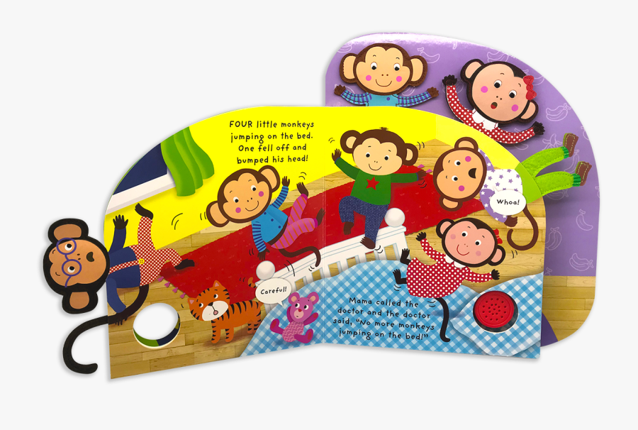 Clipart Bed Five Little Monkeys - Five Little Monkeys Bump, Transparent Clipart