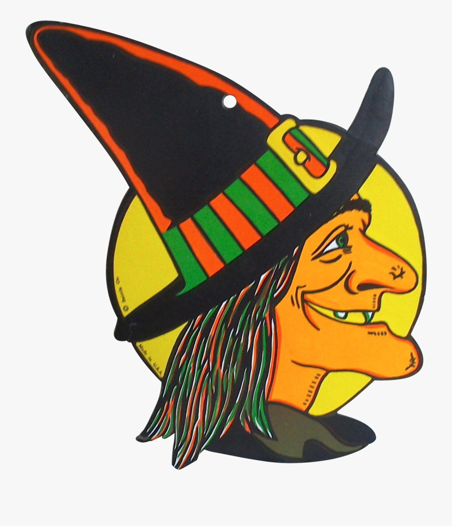 Vintage Halloween Witch Clipart, Transparent Clipart
