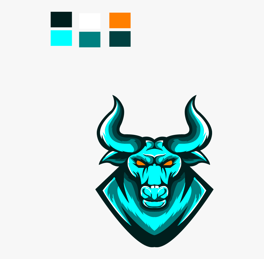 Transparent Bull Vector Png - Mascot Logo Bull Png, Transparent Clipart