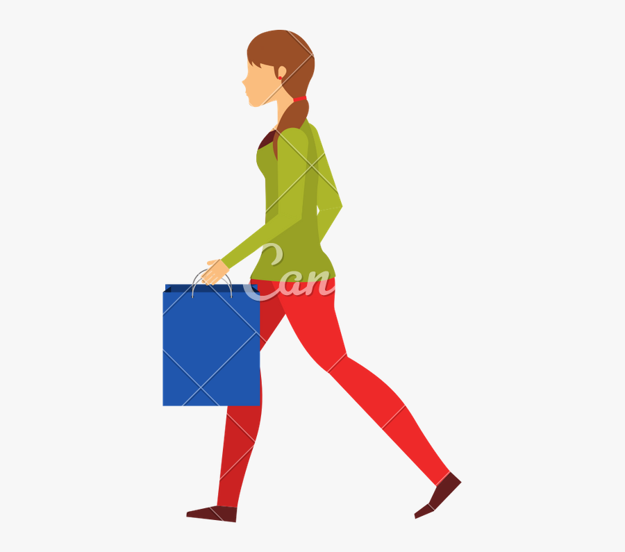 Human Clipart Person Shopping - Walking Body Icon, Transparent Clipart