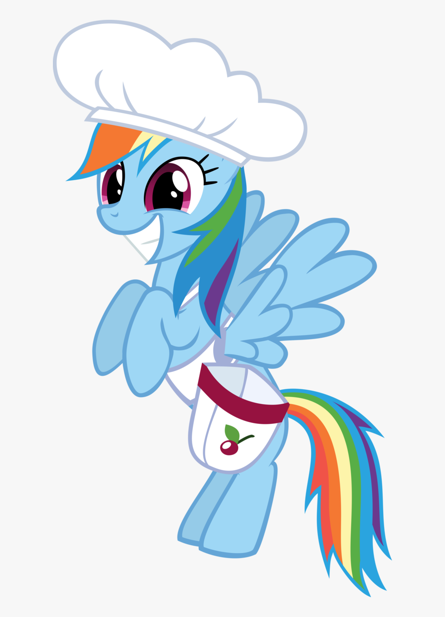 Rainbow Dash In Chef - My Little Pony Chef, Transparent Clipart