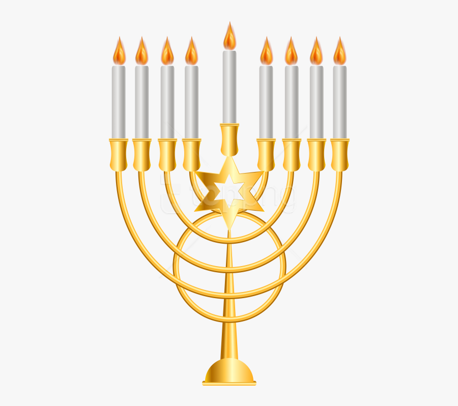 Download Gold Clipart Photo - Transparent Background Menorah Clipart, Transparent Clipart