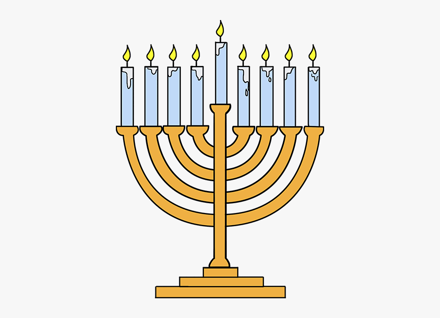 How To Draw Menorah - Drawing , Free Transparent Clipart - C