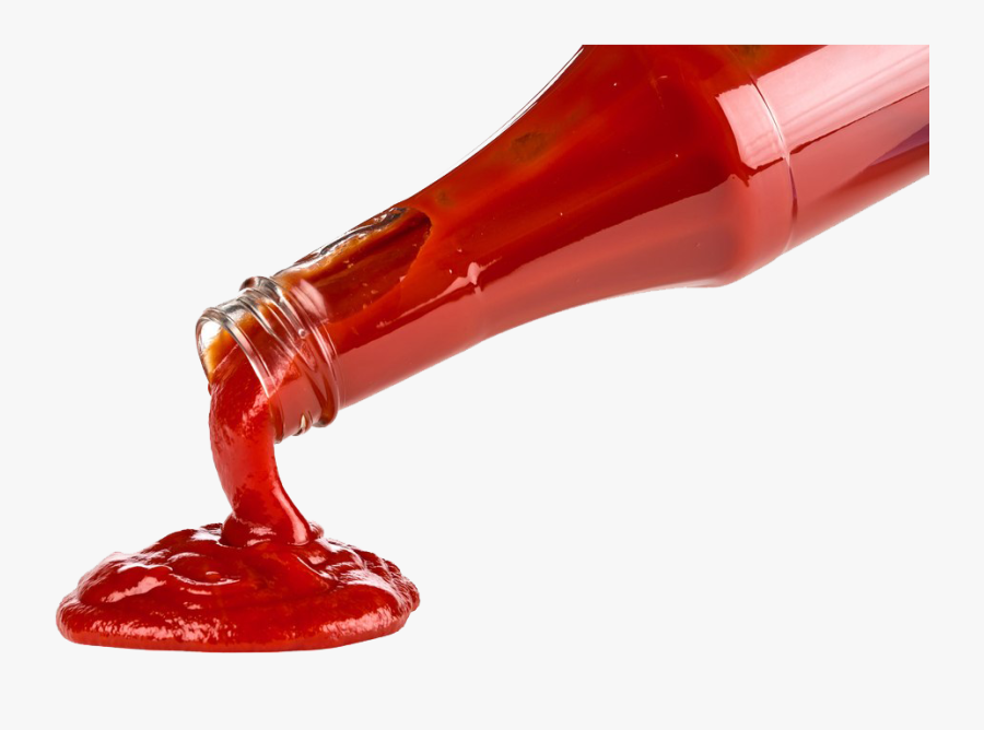 Red Sauce Transparent - Ketchup Bottle Pouring, Transparent Clipart