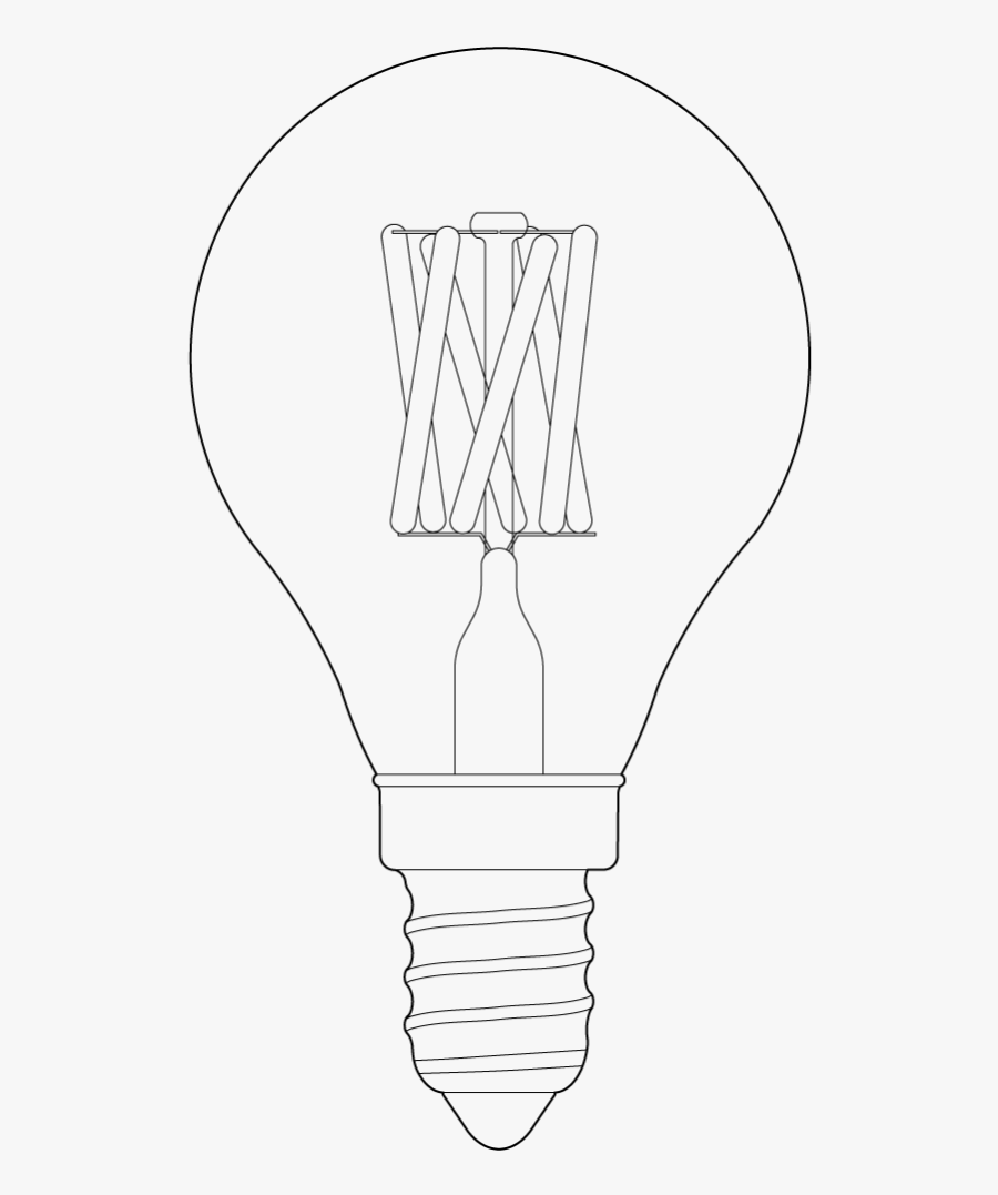 Bulb Drawing Classic - Drawing, Transparent Clipart