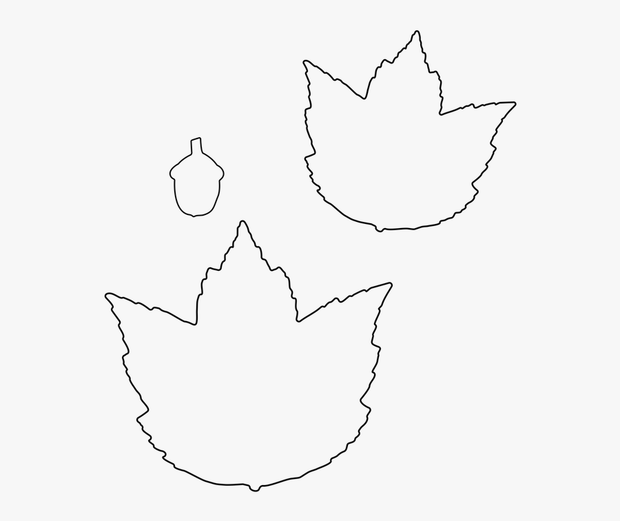 Transparent Fall Leaf Outline Png, Transparent Clipart