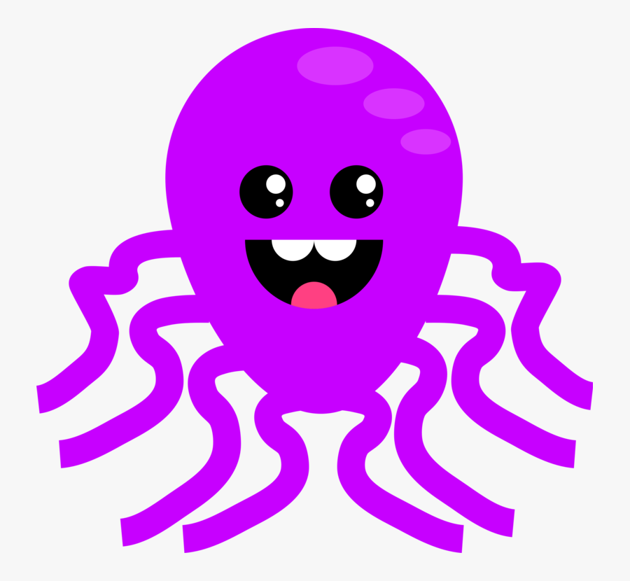 Pink,organ,purple - Octopus, Transparent Clipart