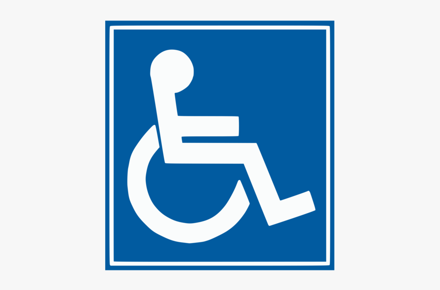 Car Park Clipart - Handicap Sign Transparent, Transparent Clipart