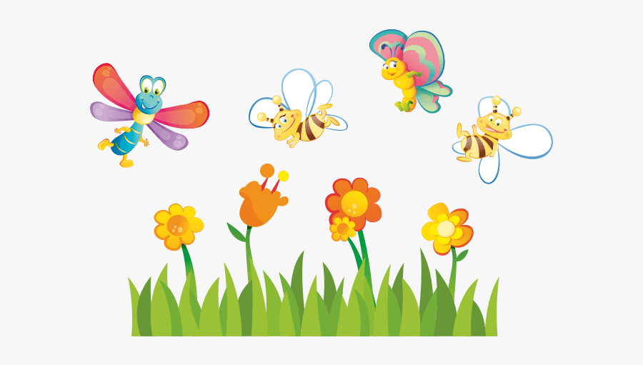 Flowers In The Park Cartoon, Transparent Clipart