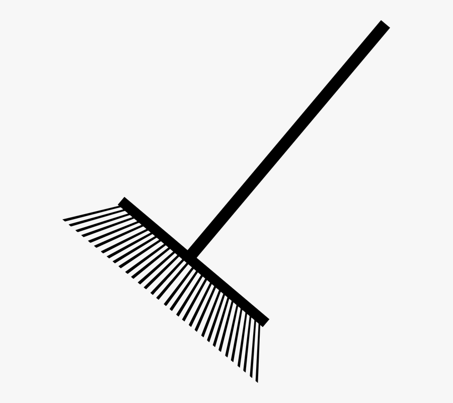 Rake Silhouette, Transparent Clipart
