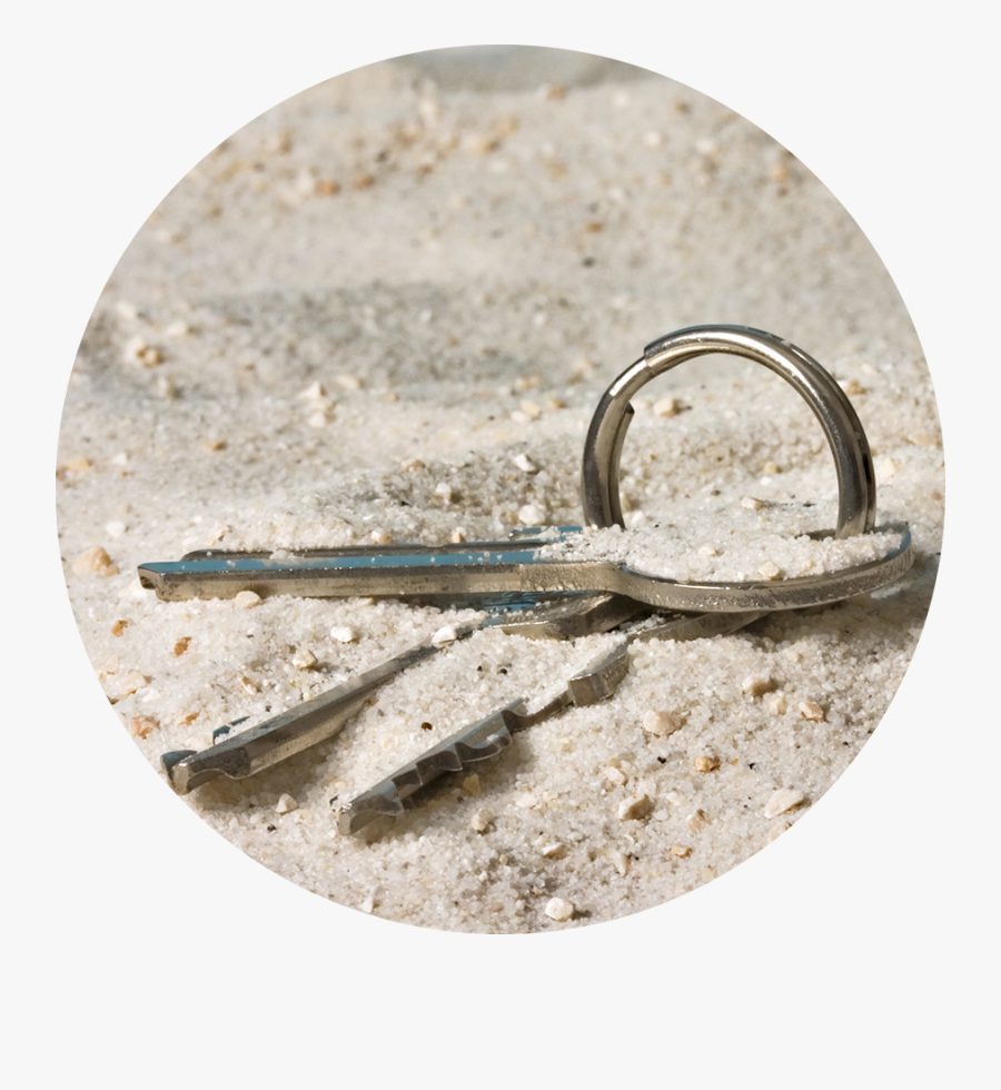 Lost Keys On Beach , Transparent Cartoons - Keys Lost In Sand, Transparent Clipart