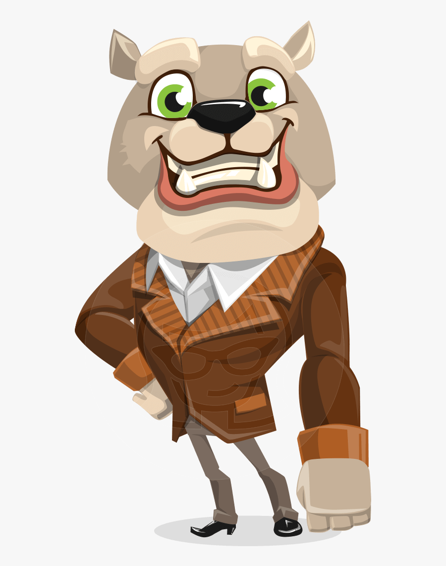 Bulldog Characters, Transparent Clipart