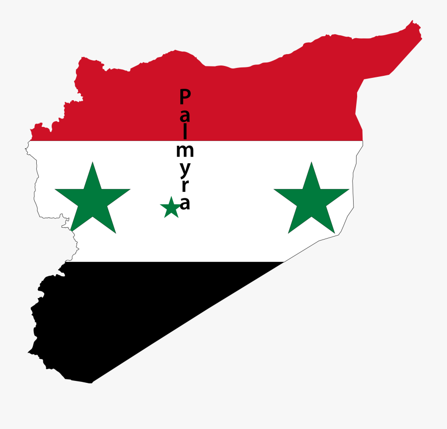 Syria Map Flag With Palmyra Clip Arts - Syria Flag Freedom, Transparent Clipart