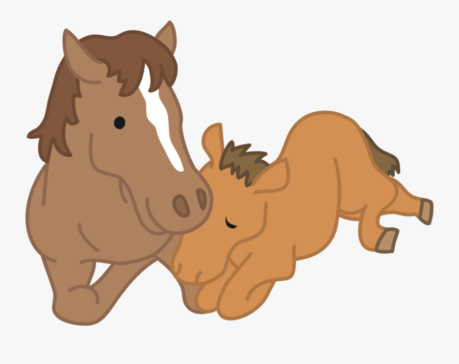 With Foal - Cartoon, Transparent Clipart