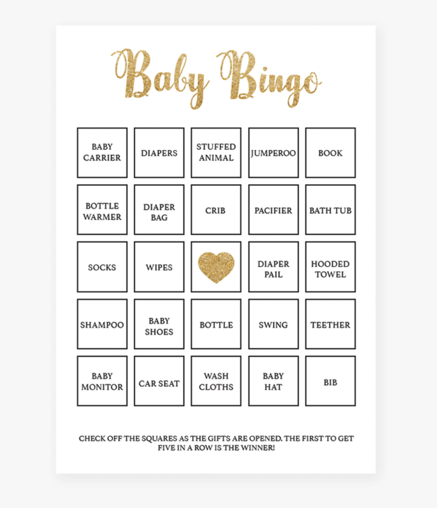 Baby Bingo Free Grid, Transparent Clipart