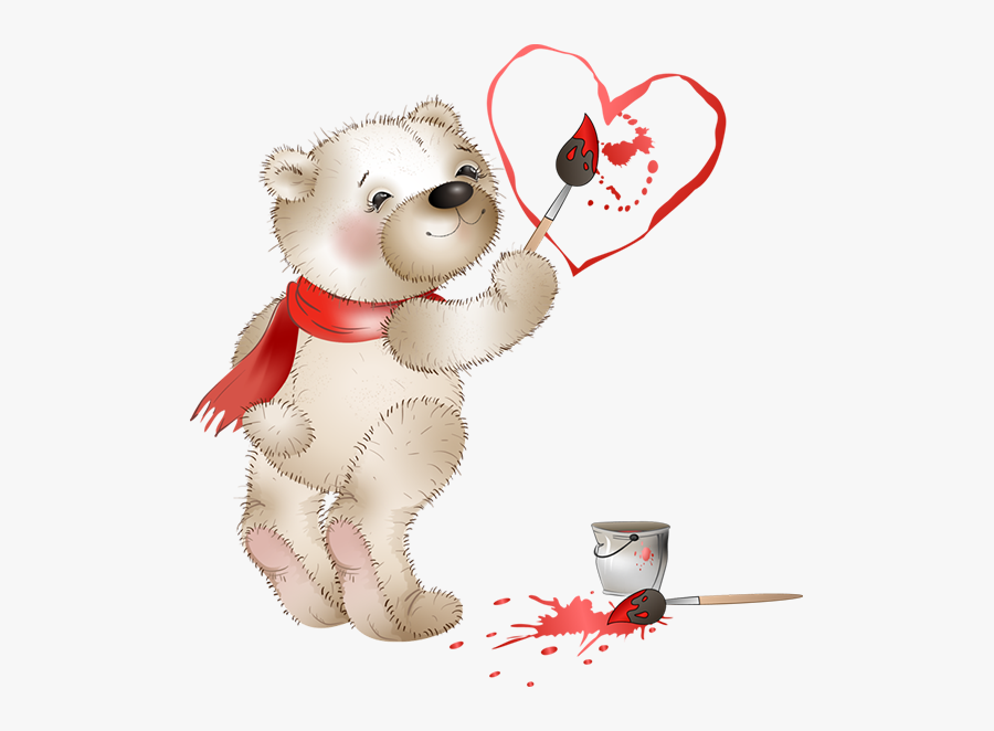 Painting Teddy Bear Clip Art, Transparent Clipart