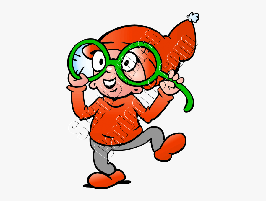 Christmas Elf Wearing Big Glasses - Christmas Elf With Glasses, Transparent Clipart