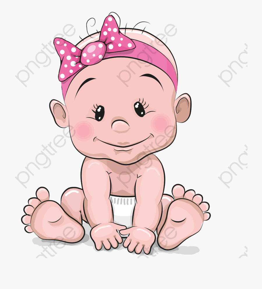 Sweet Little Girl Clipart - Baby Girl Clipart, Transparent Clipart