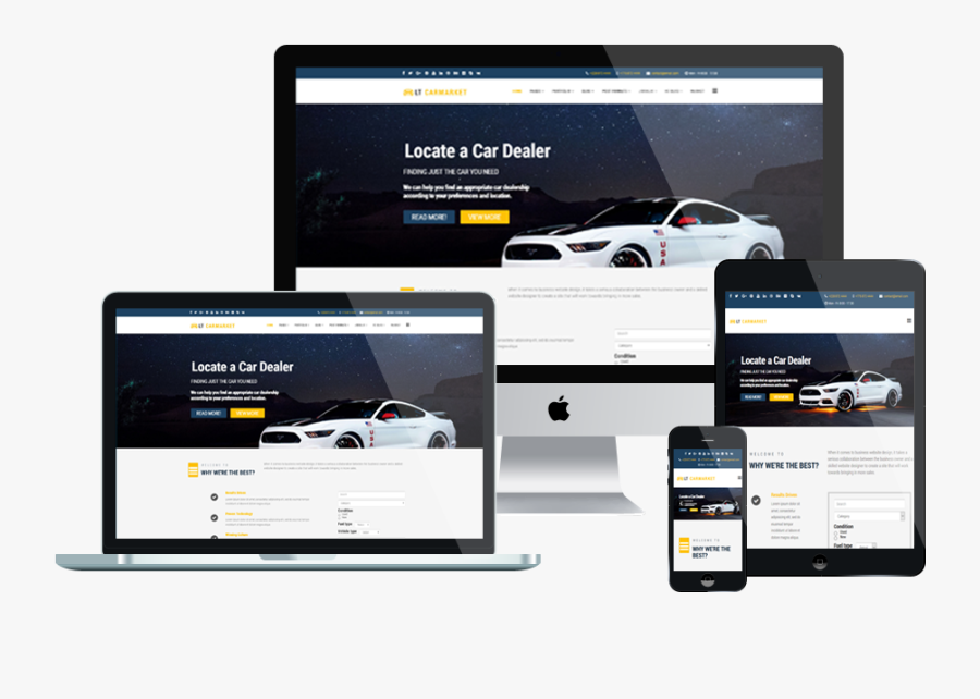 Clip Art Lt Carmarket Car Dealer - Website Responsive Images Template, Transparent Clipart