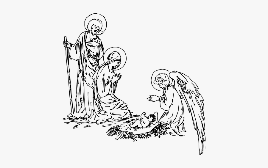 Christmas Nativity Scene - Christmas Jesus Clip Art, Transparent Clipart